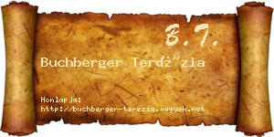 Buchberger Terézia névjegykártya